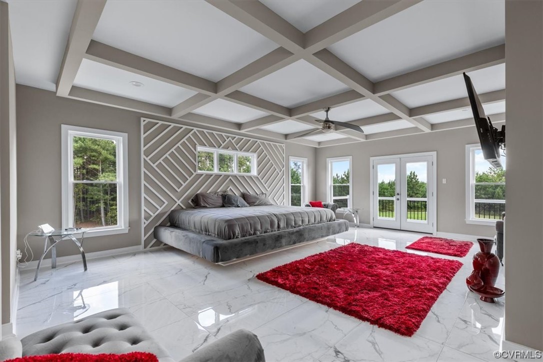 One of a kind custom primary bedroom with views fr