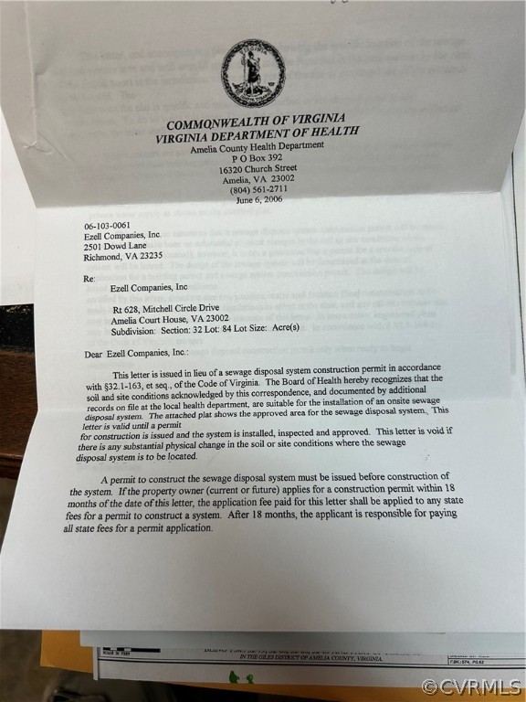 Miscellaneous document