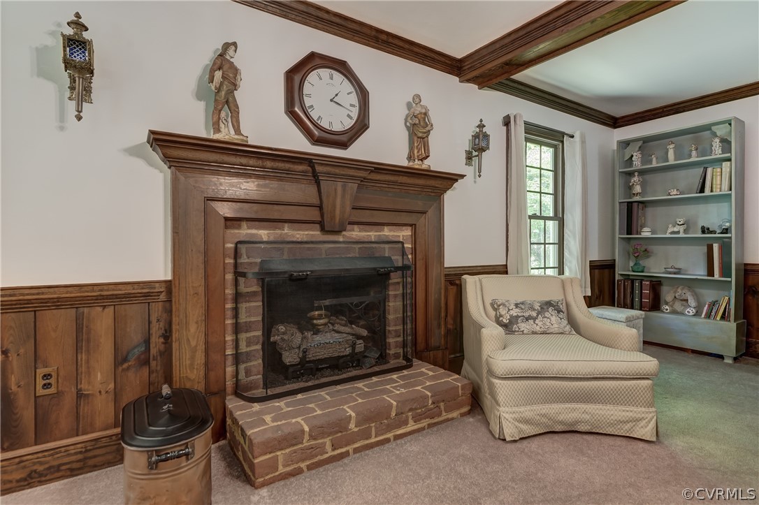 Brick and Mortar Wood Burning FP w/Gas insert