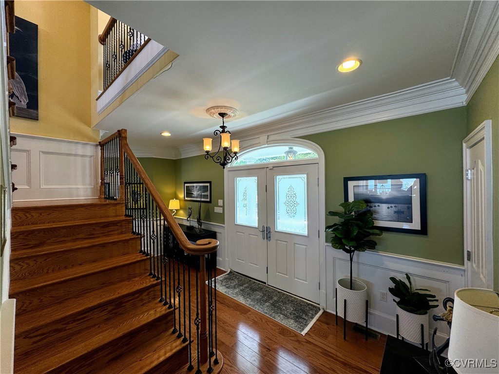 Foyer with beautiful hardwodd floors