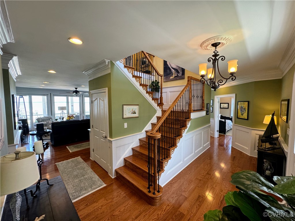 View of foyer and stairs to 3rd floor