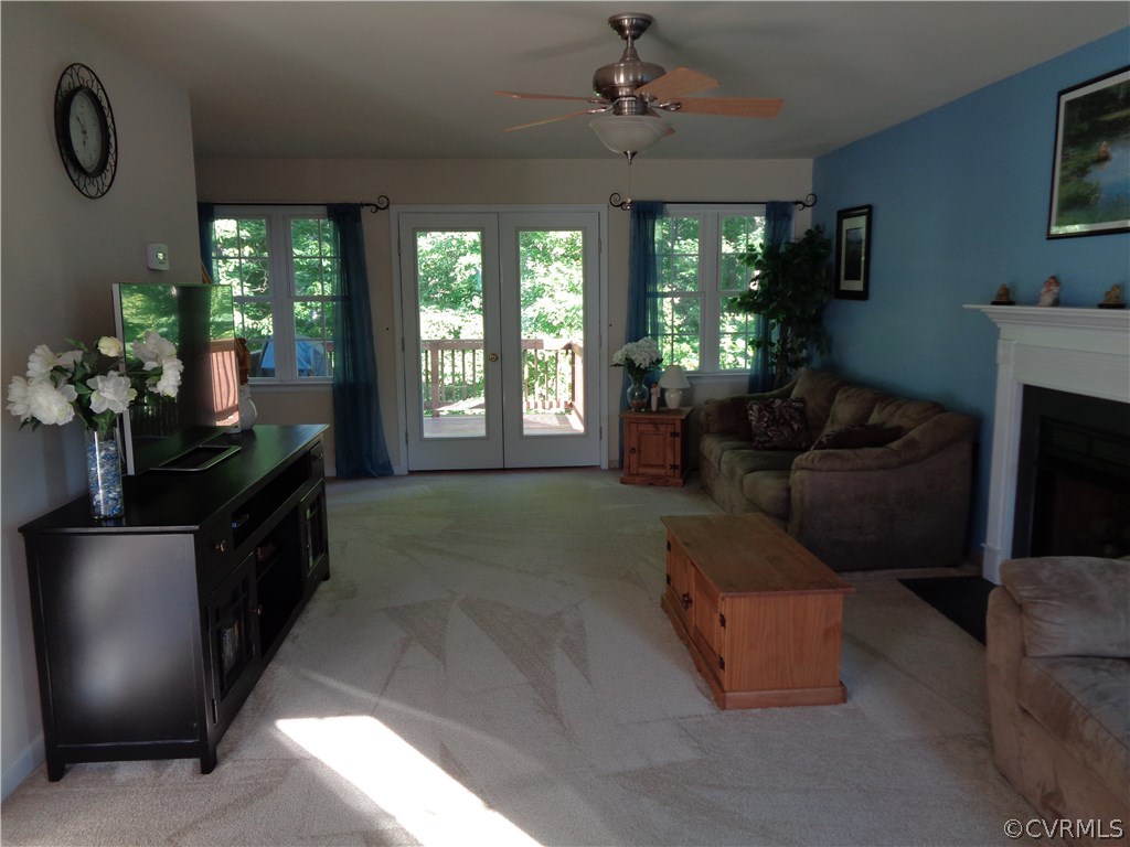 Family room looking out to rear deck.
