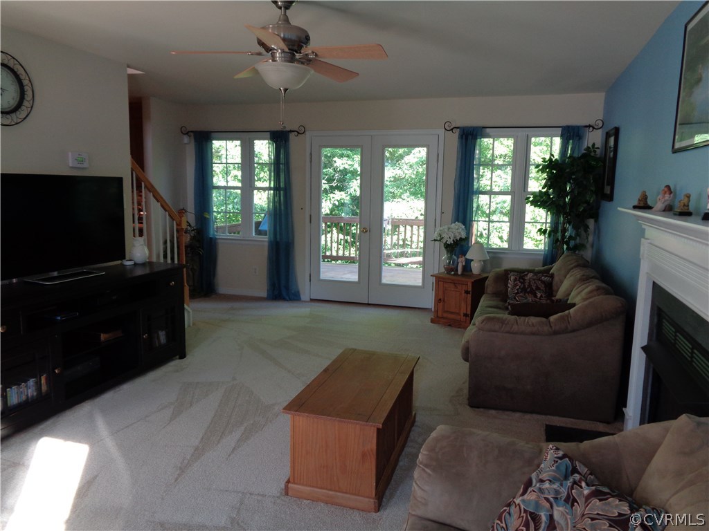 Another view of Family room showing unique designe