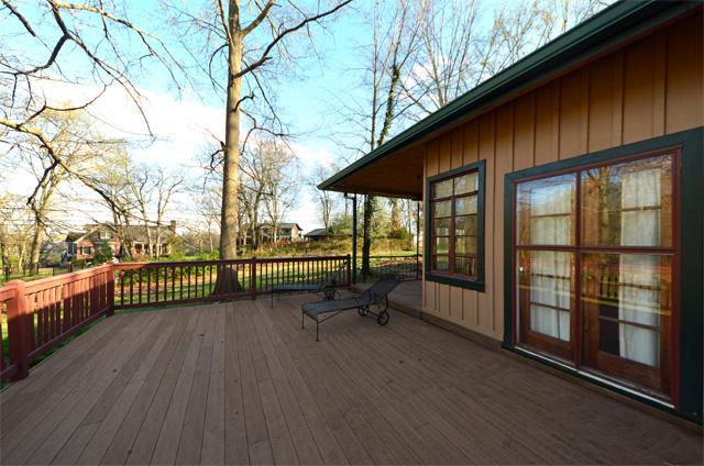 The huge Trex deck is off the living room and was added by the current owner.