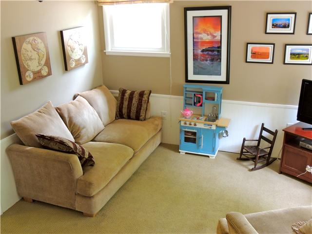 One side of the den from near the dining area.