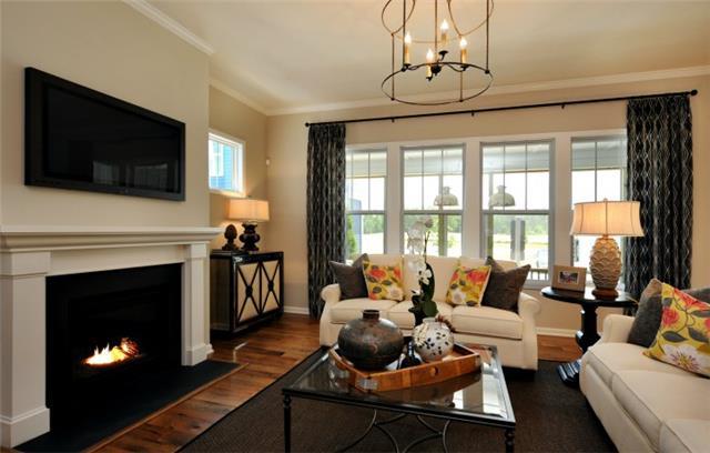 Great room. This is not the home under construction but images from another home of the same floor plan.