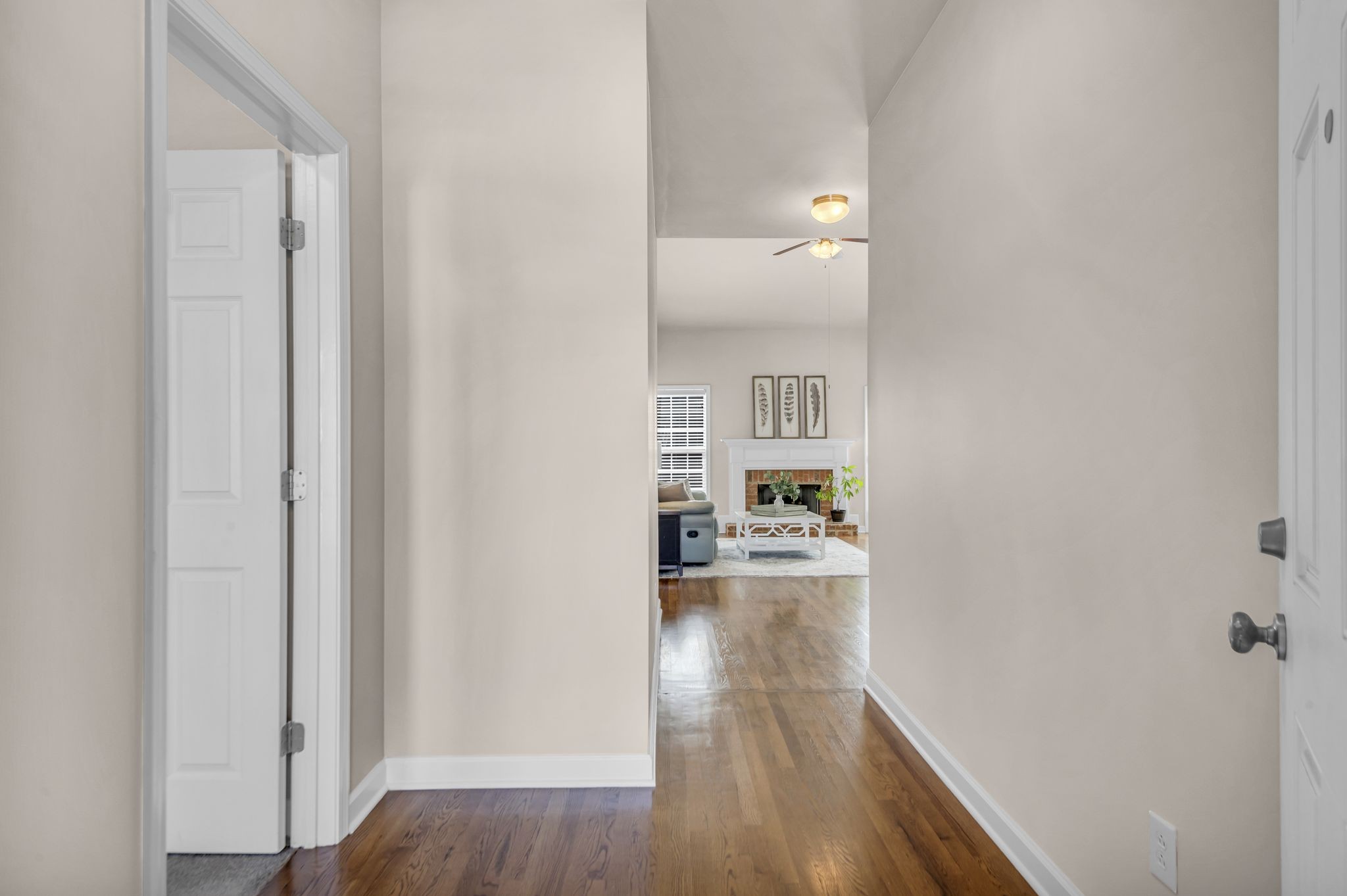 Step into this beautiful entry way, the immediate left door leads to the front bedroom.