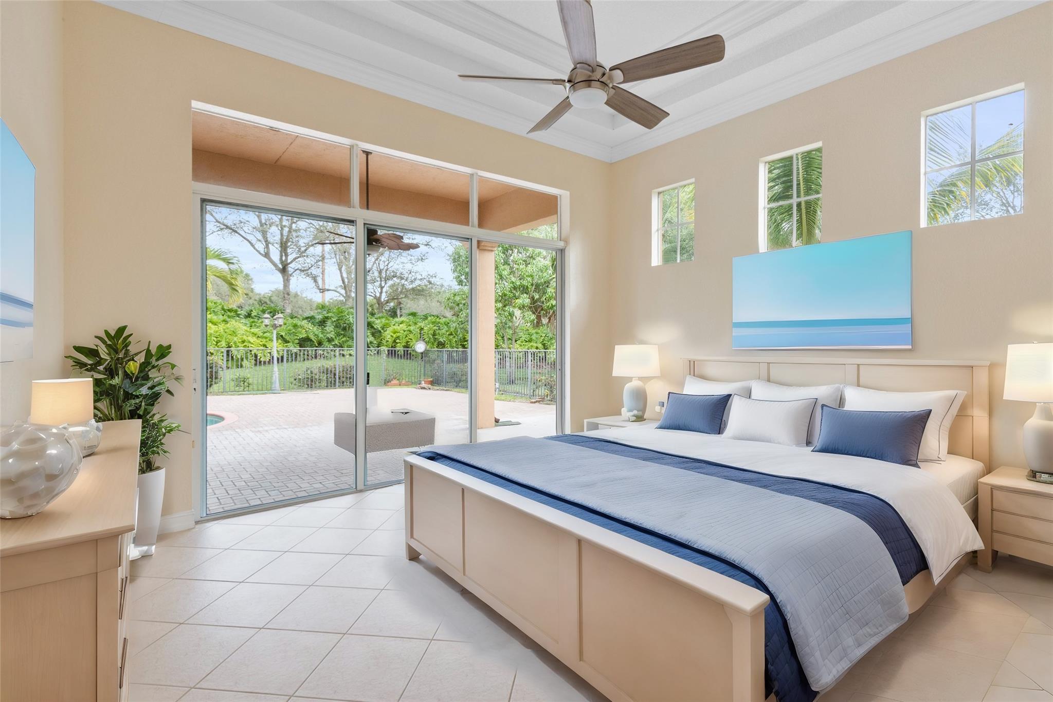 Virtually staged bedroom