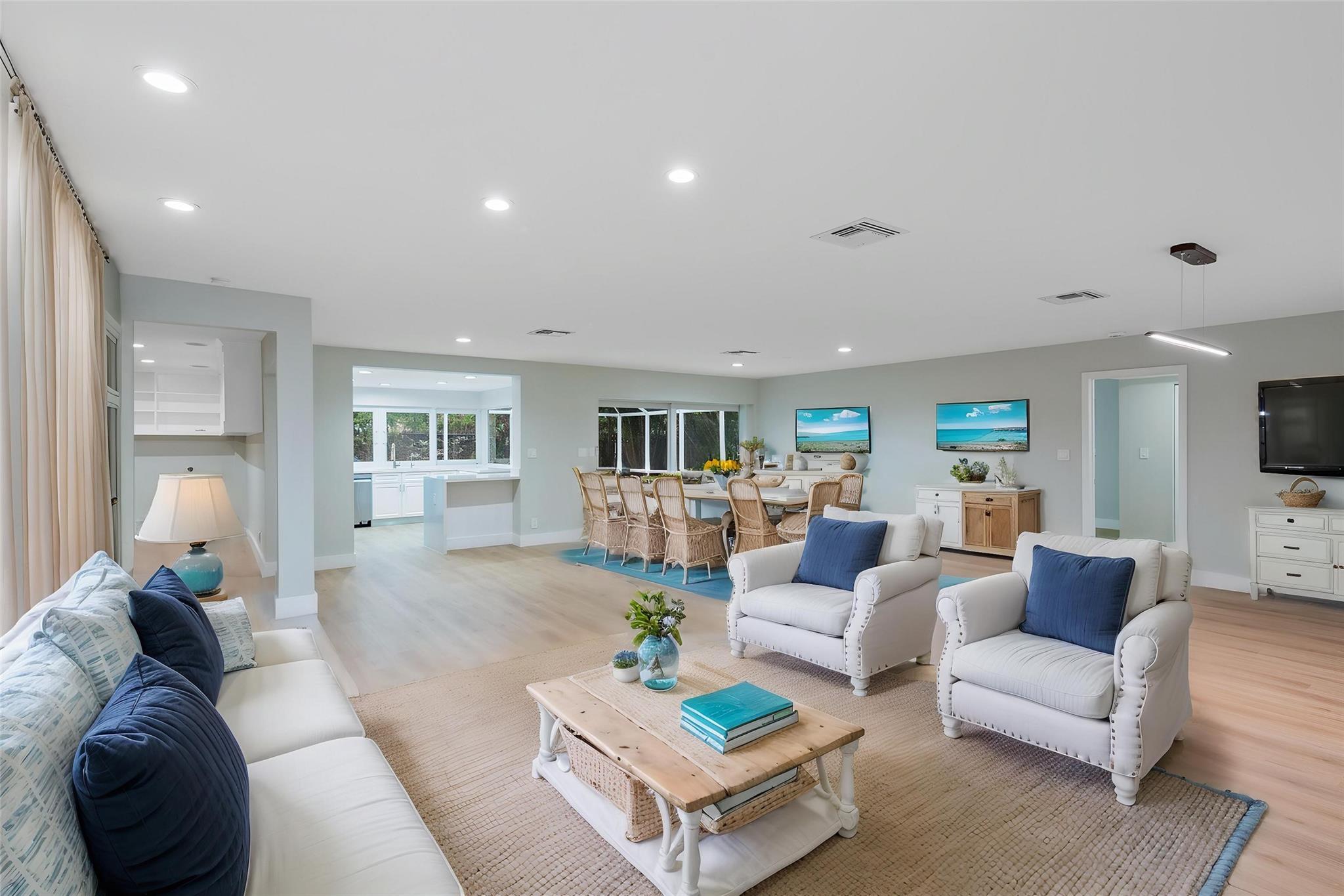 2201 NE 62nd St Virtually staged living/dining room area!