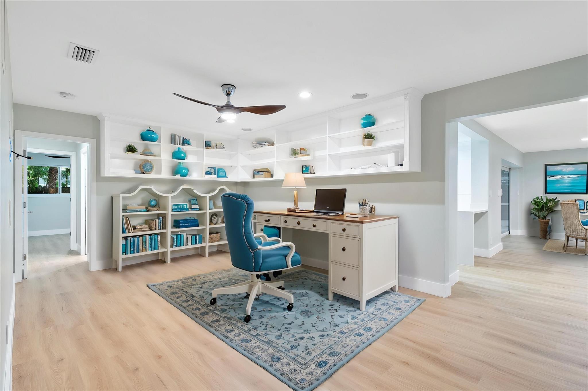 Virtually staged office/Den
