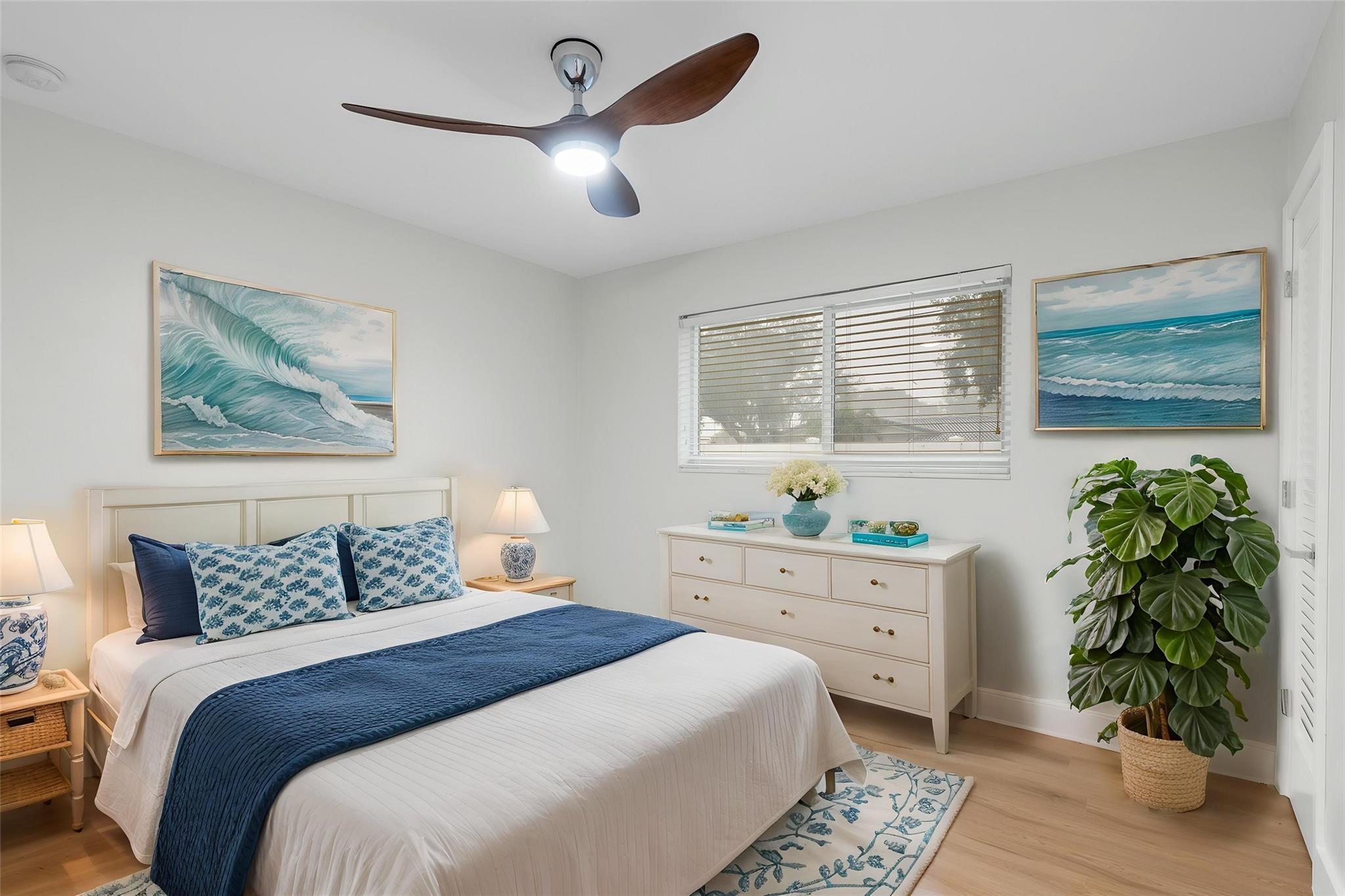 Virtually staged bedroom
