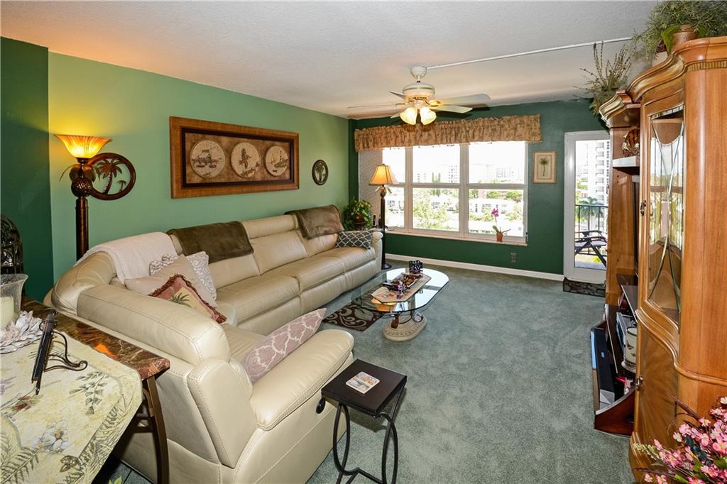 Living room with big panorama impact windows