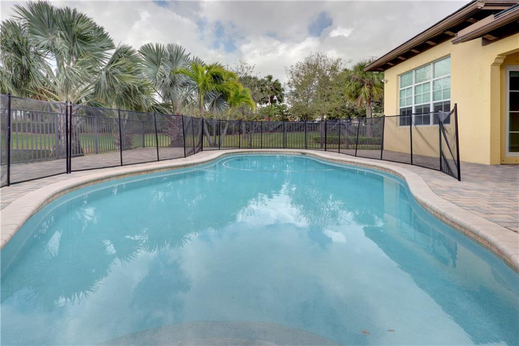 Pool with baby gate