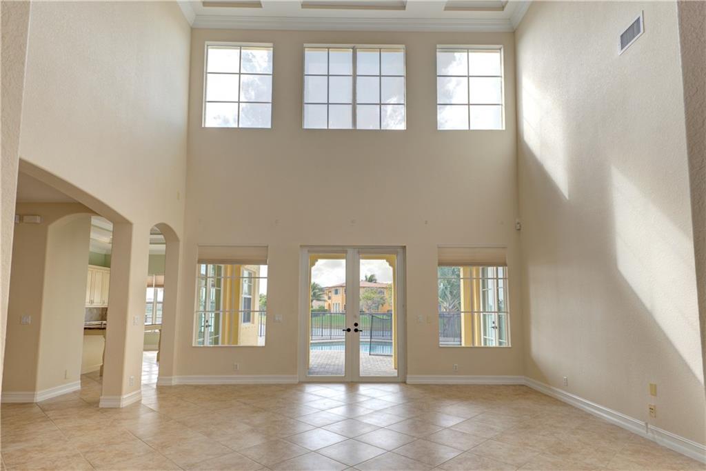 High ceilings in the main living area
