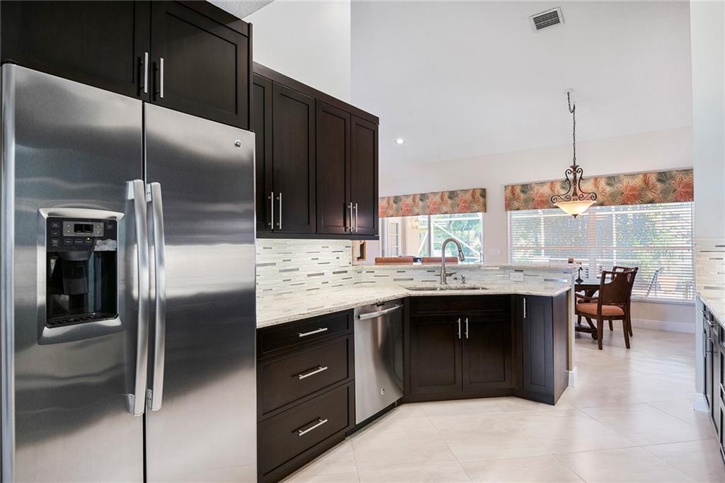 kitchen features stainless steel appliances