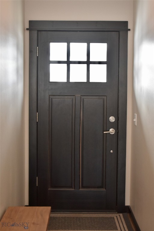 Solid wood front door