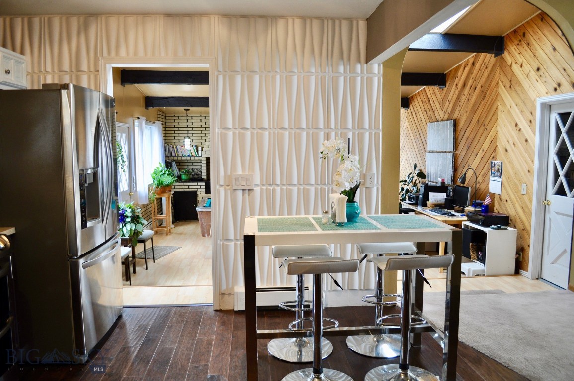 Looking Towards the Family Room and Door into the