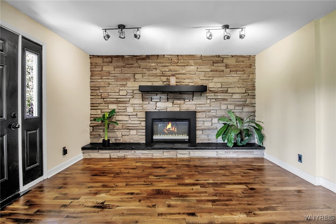 Gorgeous stone fireplace